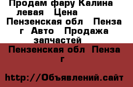 Продам фару Калина 1 левая › Цена ­ 1 500 - Пензенская обл., Пенза г. Авто » Продажа запчастей   . Пензенская обл.,Пенза г.